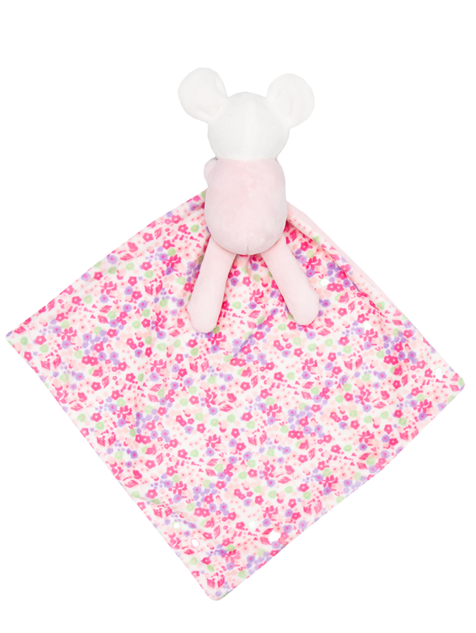 Schmusetuch Maus rosa (personalisiert)