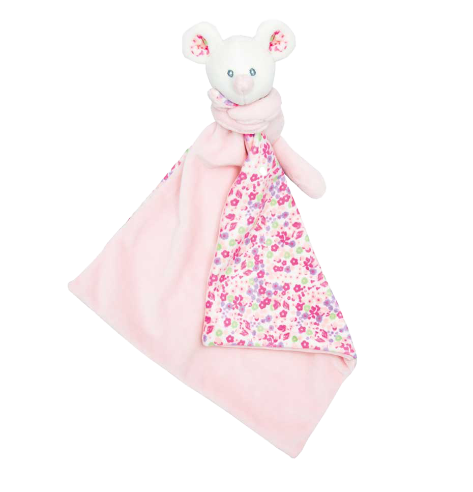 Schmusetuch Maus rosa (personalisiert)
