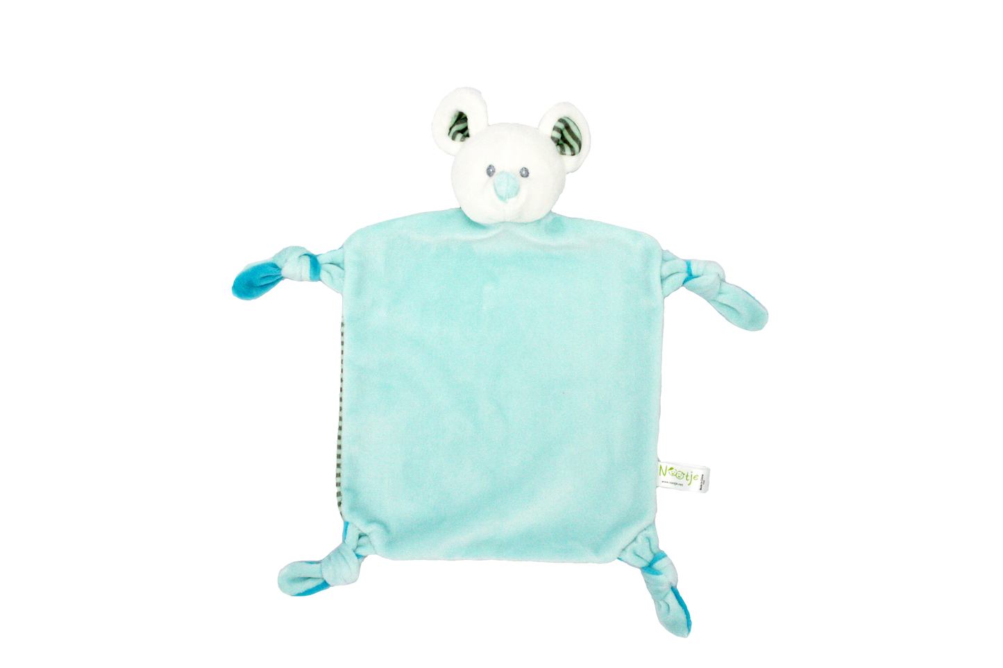 Rasseltuch Maus blau (personalisiert)