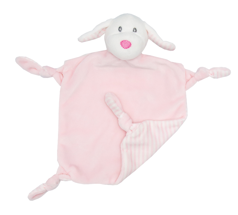 Rasseltuch Schaf rosa (personalisiert)