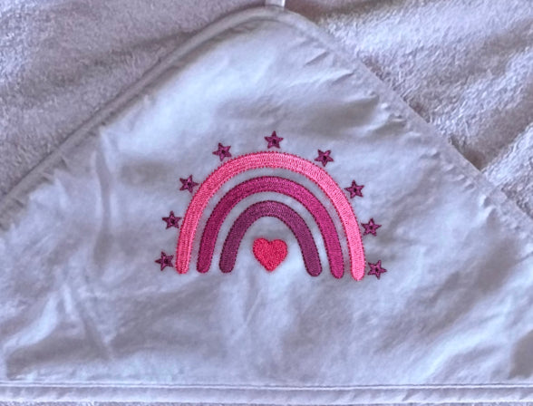 Baby-Handtuch Regenbogen pink