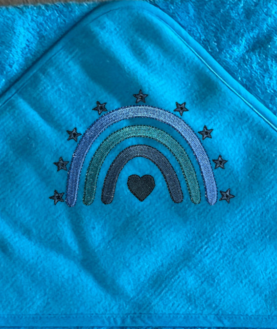Baby-Handtuch Regenbogen blau