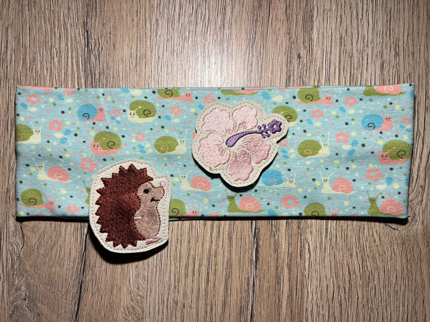 Stirnband mit Wechselmotiv - Schnecke