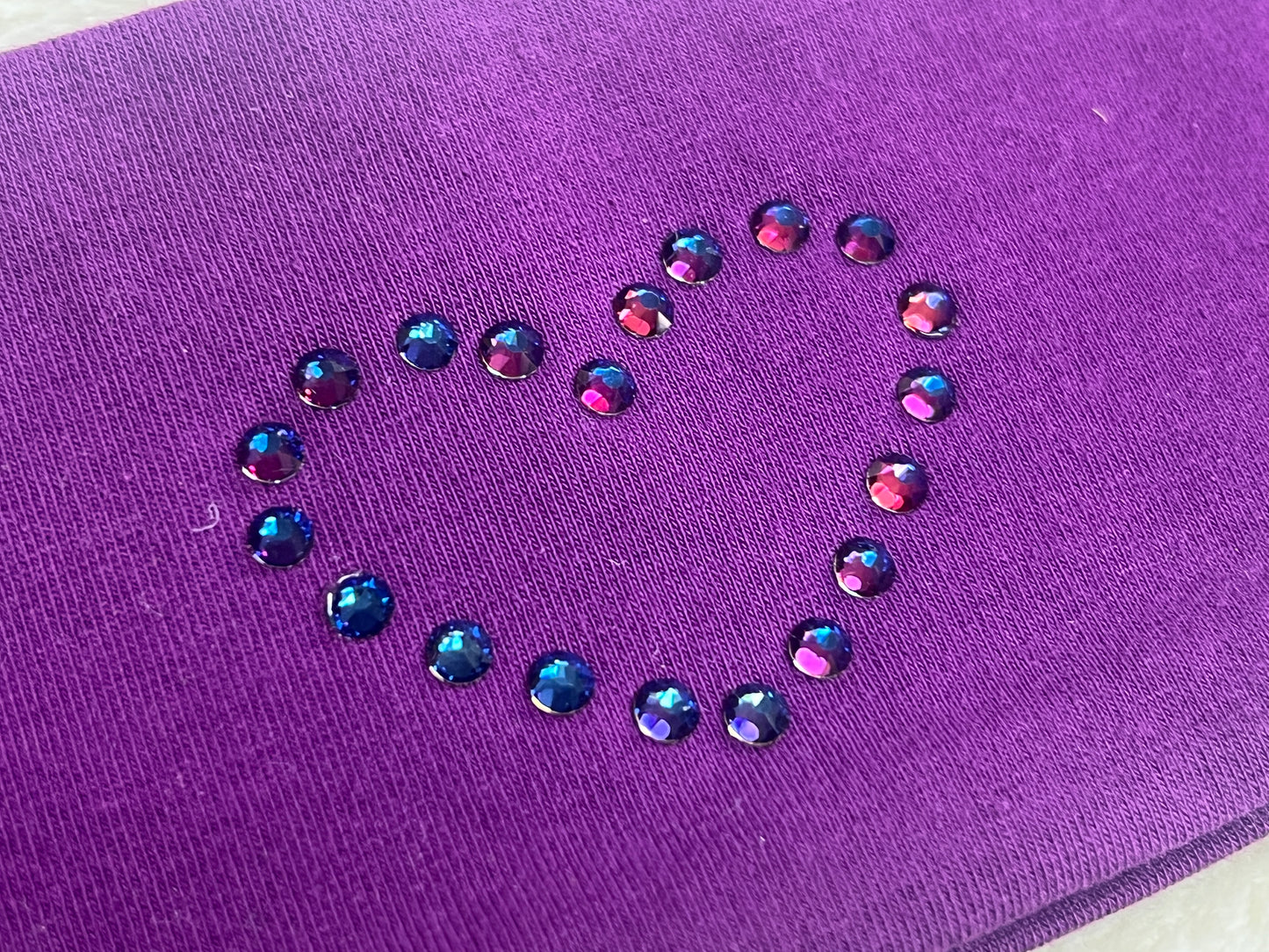Kinder-Stirnband "Uni lila" Strass Herz