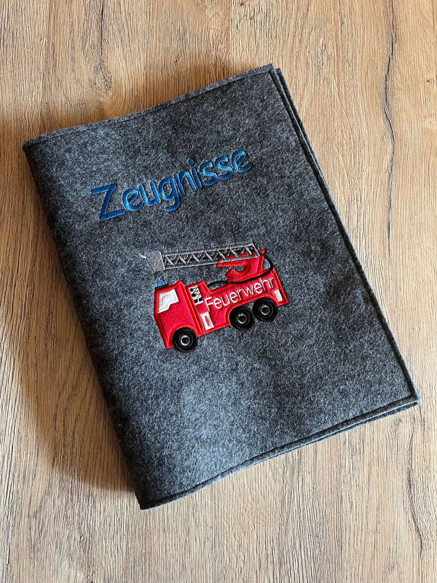 Zeugnismappe Feuerwehrauto