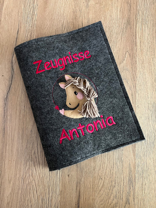 Zeugnismappe Pferd