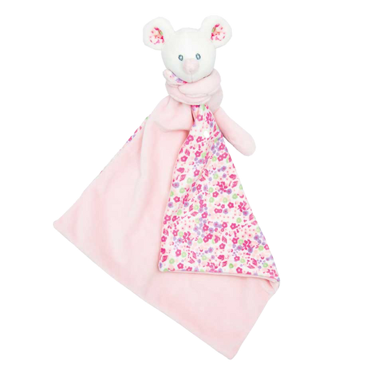 Schmusetuch Maus rosa (personalisiert)