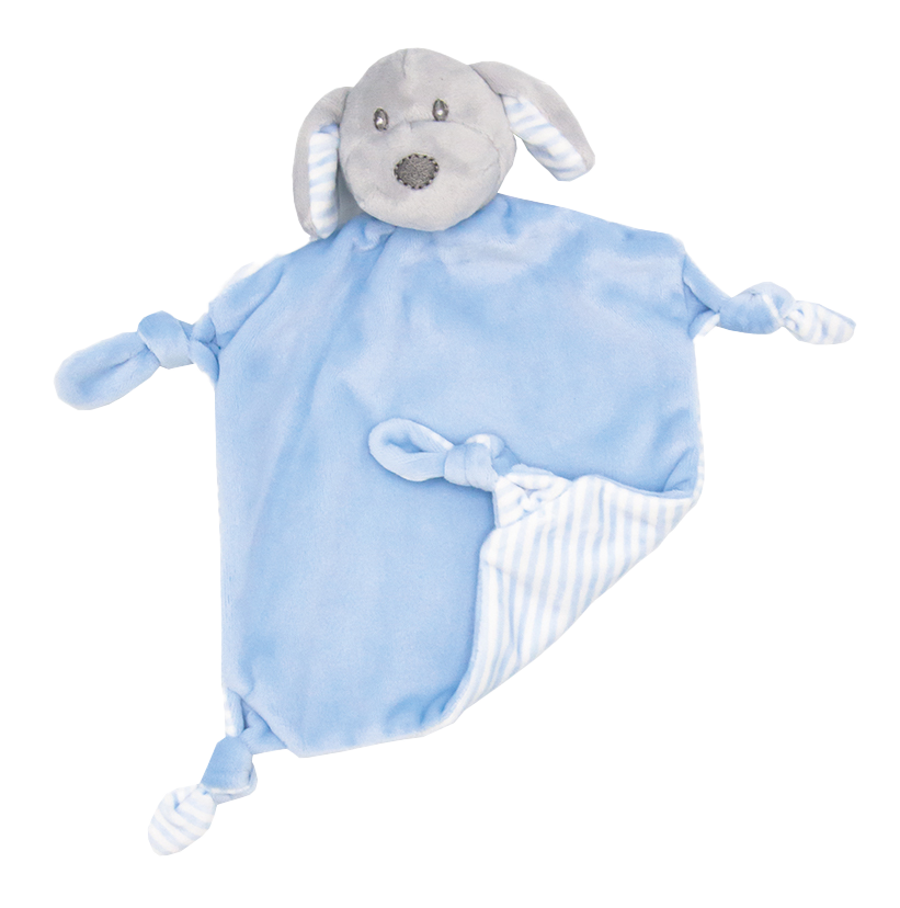Rasseltuch Hund blau (personalisiert)
