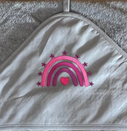 Baby-Handtuch Regenbogen pink