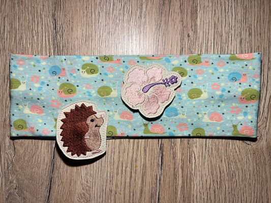 Stirnband mit Wechselmotiv - Schnecke