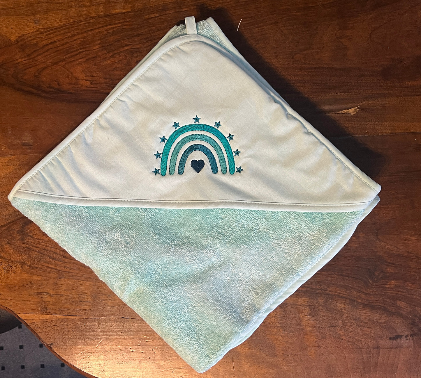 Baby-Handtuch Regenbogen türkis