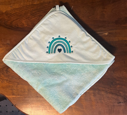 Baby-Handtuch Regenbogen türkis