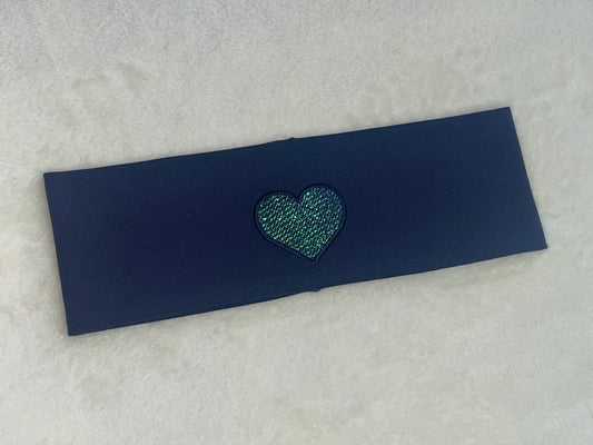 Kinder-Stirnband "Uni navy" bestickt