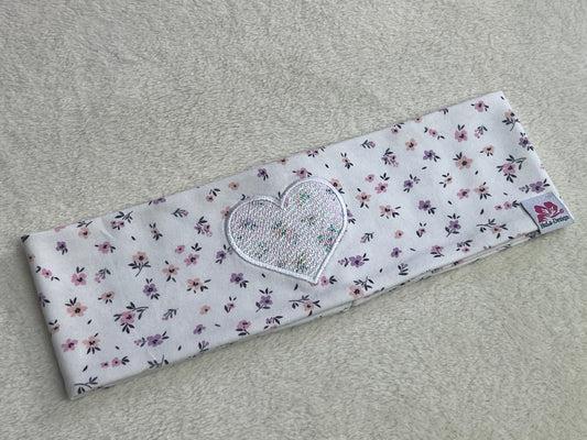 Kinder-Stirnband "Blumen" bestickt