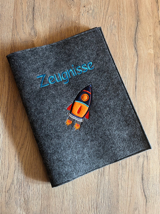 Zeugnismappe Rakete